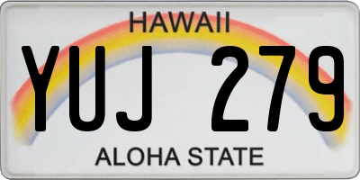 HI license plate YUJ279