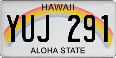 HI license plate YUJ291