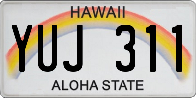 HI license plate YUJ311