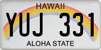 HI license plate YUJ331