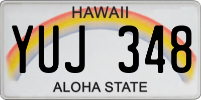 HI license plate YUJ348