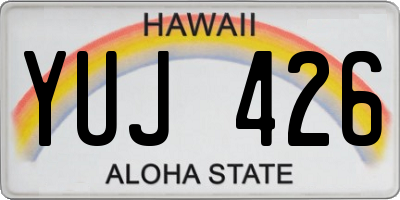 HI license plate YUJ426