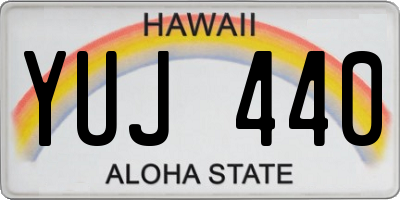 HI license plate YUJ440