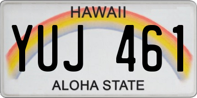 HI license plate YUJ461