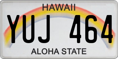 HI license plate YUJ464