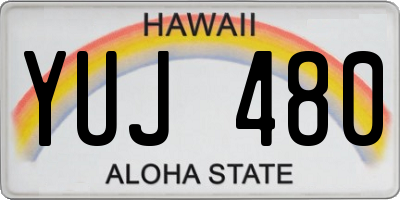 HI license plate YUJ480
