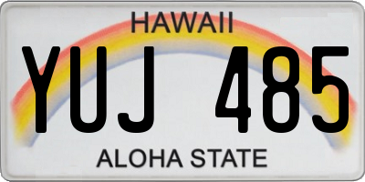 HI license plate YUJ485