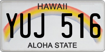 HI license plate YUJ516