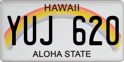 HI license plate YUJ620