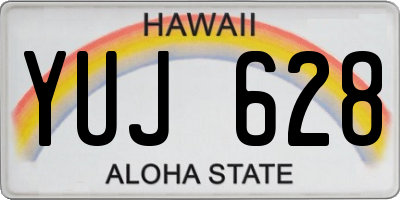 HI license plate YUJ628