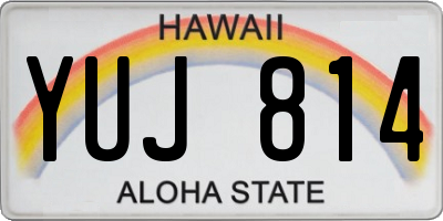 HI license plate YUJ814