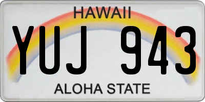 HI license plate YUJ943