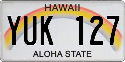 HI license plate YUK127