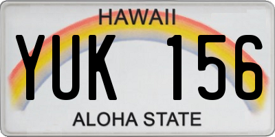 HI license plate YUK156