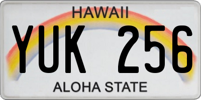 HI license plate YUK256