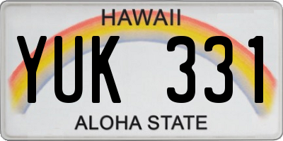 HI license plate YUK331