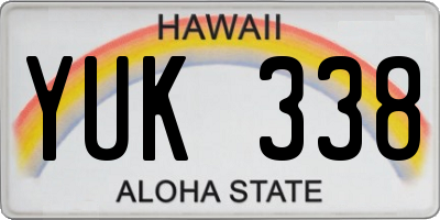 HI license plate YUK338