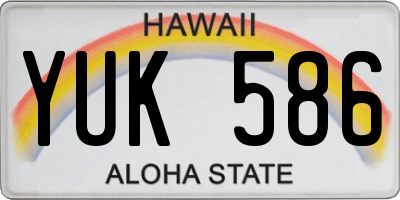 HI license plate YUK586