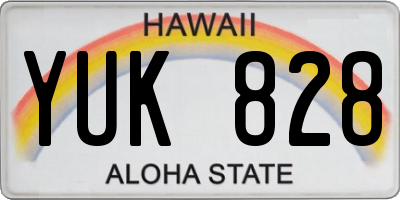 HI license plate YUK828