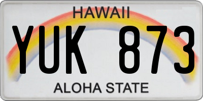 HI license plate YUK873