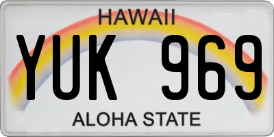 HI license plate YUK969