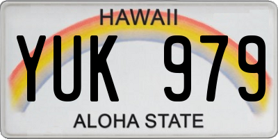 HI license plate YUK979