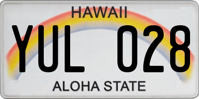 HI license plate YUL028