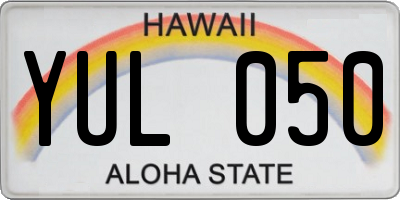 HI license plate YUL050