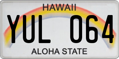 HI license plate YUL064
