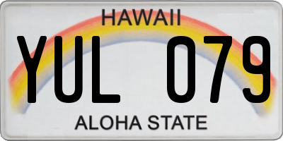 HI license plate YUL079