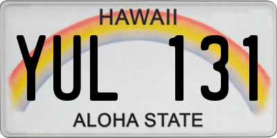 HI license plate YUL131