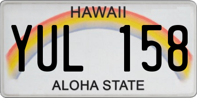 HI license plate YUL158