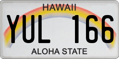 HI license plate YUL166