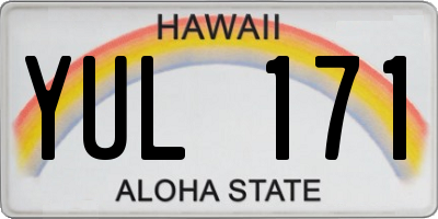 HI license plate YUL171