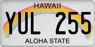 HI license plate YUL255