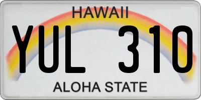 HI license plate YUL310