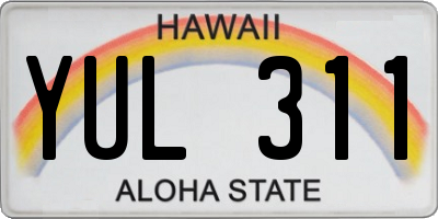 HI license plate YUL311