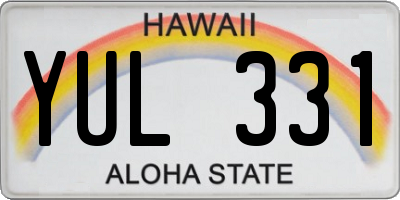 HI license plate YUL331