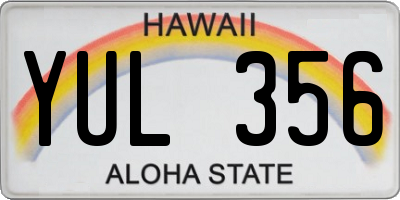 HI license plate YUL356