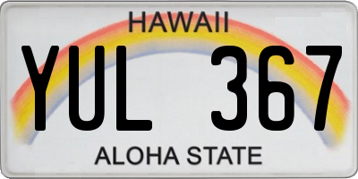 HI license plate YUL367