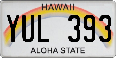 HI license plate YUL393