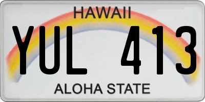 HI license plate YUL413