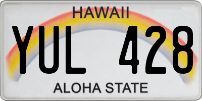 HI license plate YUL428