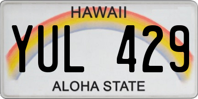 HI license plate YUL429