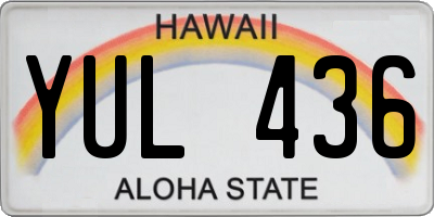HI license plate YUL436