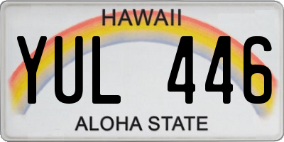 HI license plate YUL446