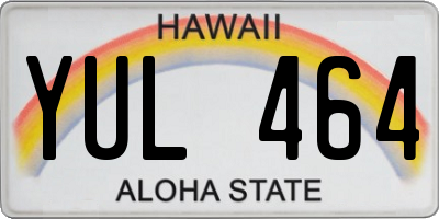HI license plate YUL464