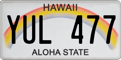 HI license plate YUL477