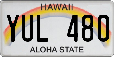 HI license plate YUL480