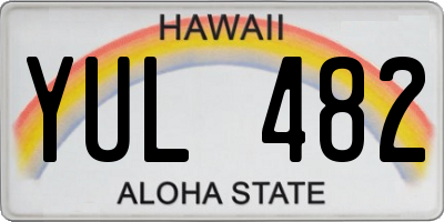 HI license plate YUL482